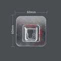 Transparent plastic hook with double-sided adhesive patch snap button for hanging