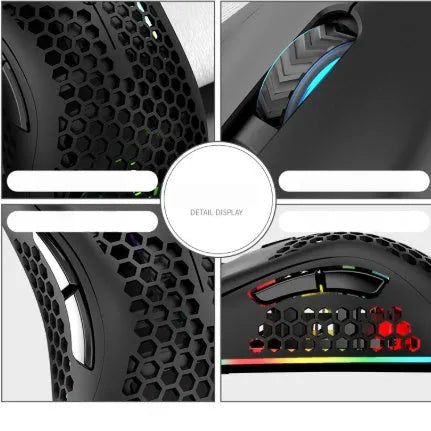 BM600 hollow out wireless mouse with luminous charging in black, cyan and white colours