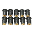 Black motorcycle windshield rubber well nut brass fasteners in three metric sizes
