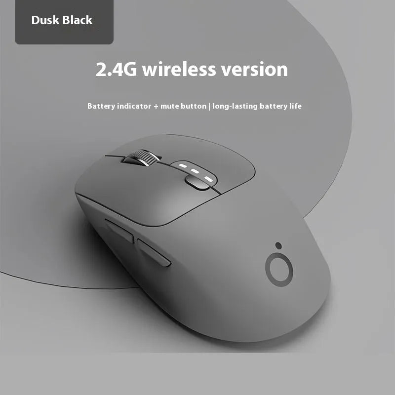 Mute wireless Bluetooth mouse in matcha green colour showing five-button design and compact ergonomic shape