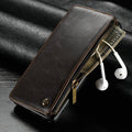 Leather flip phone case for Samsung Galaxy Note 9 in black, brown and red colours