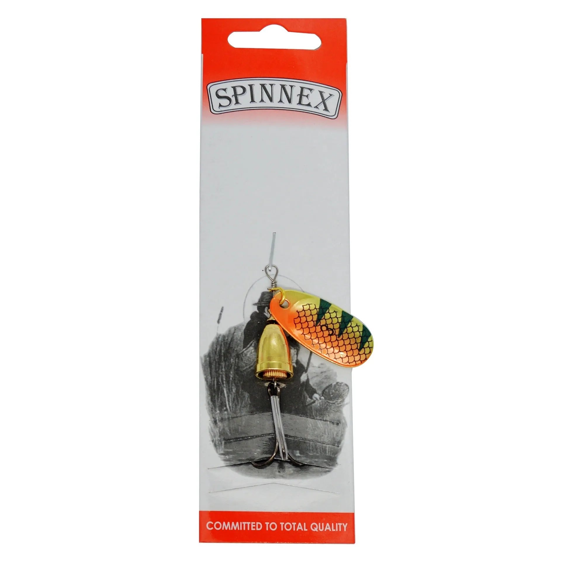 R composite rotating sequins copper bell fishing lure in 3# size showing seven colour options