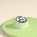 Stainless steel cervical spine cat bowl with 15 degree tilt for pet feeding