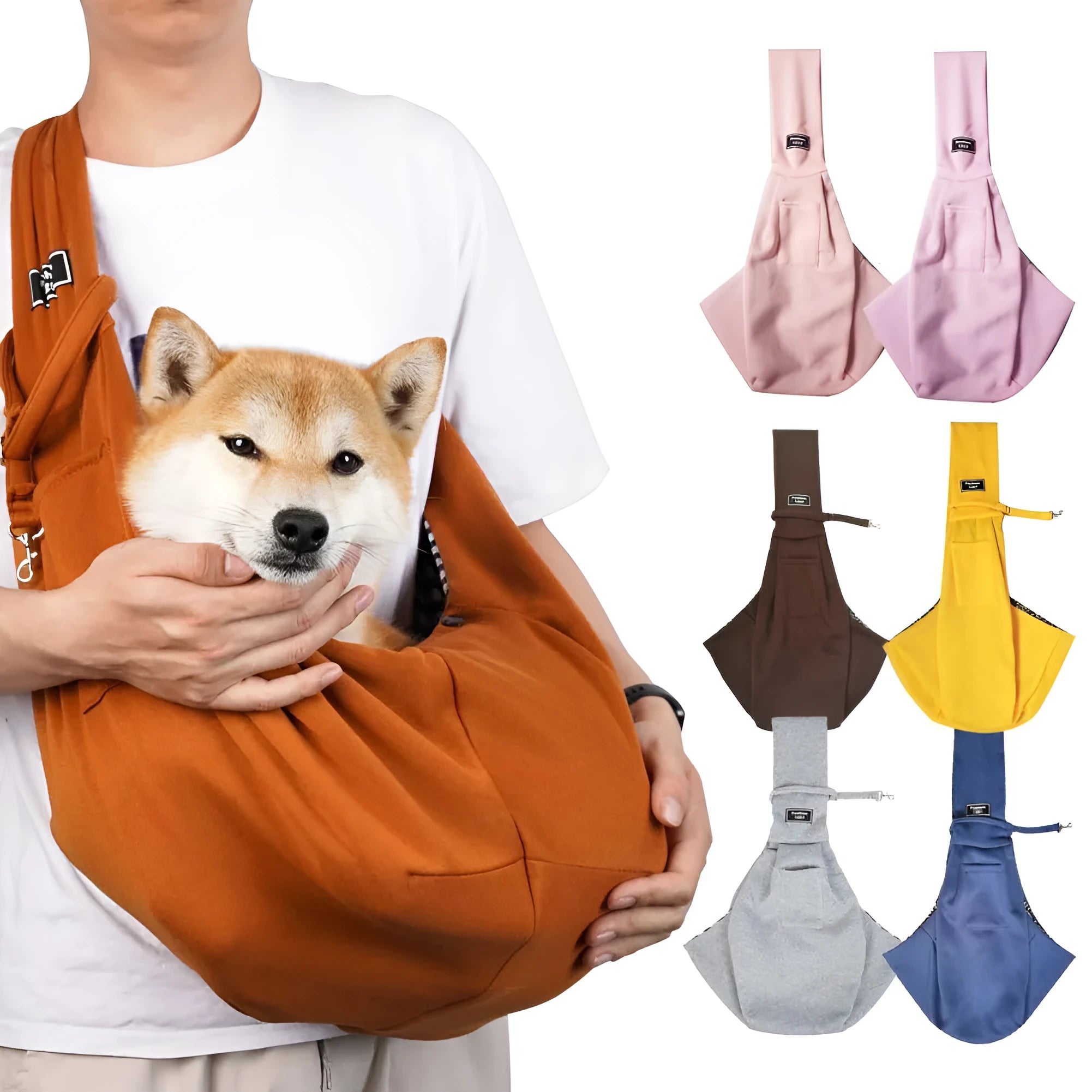 Folding cat messenger backpack carrier with breathable mesh panels in multiple colour options