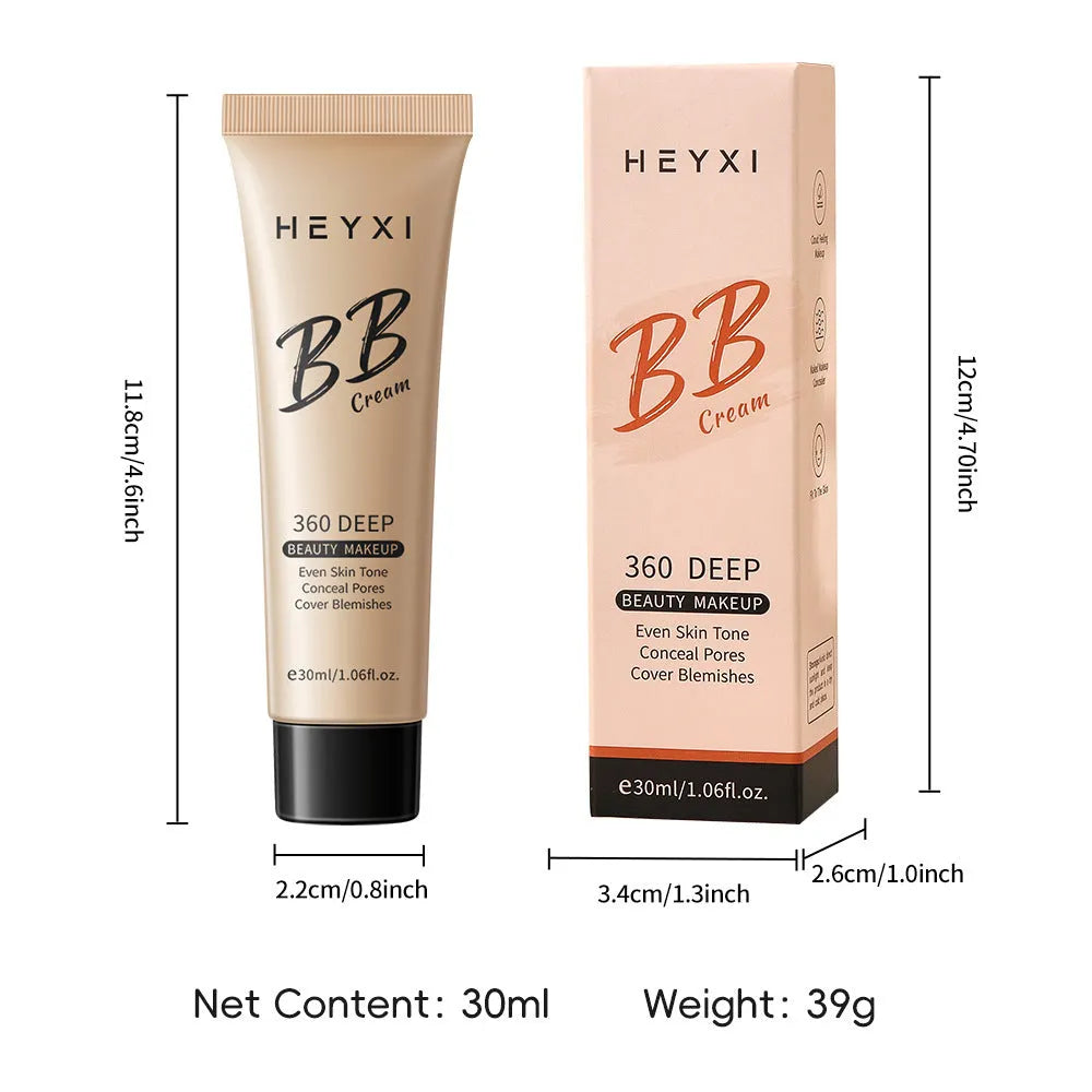 Waterproof BB cream with four colour options for sweat-proof makeup coverage