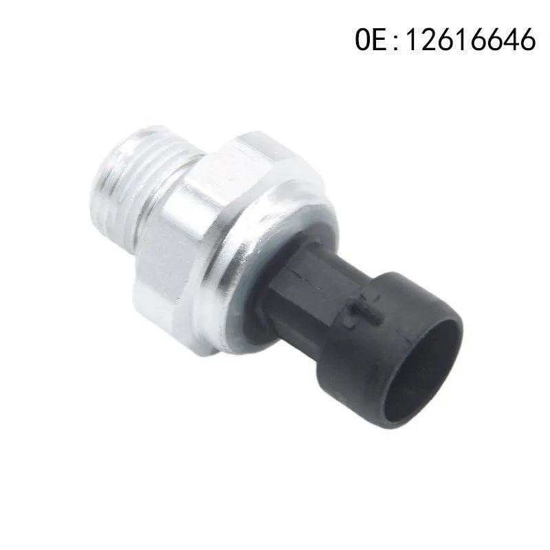 Silver metal fuel pressure sensor for GM vehicles, part numbers 12616646 and 12677836