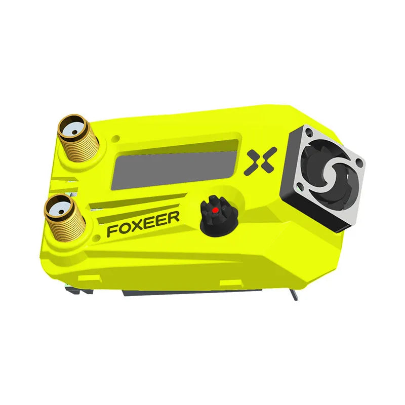 Black Wildfire FPV dual receiver video glasses for drone flying, compatible with Fatshark.