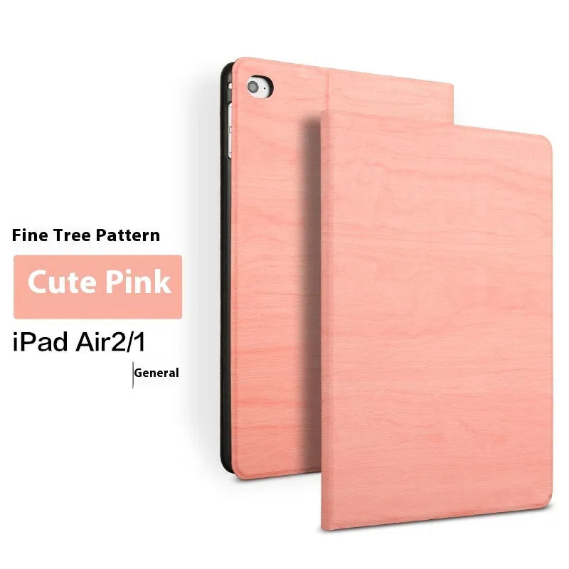 Sapphire blue imitation leather protective bracket cover for Apple iPad on a table