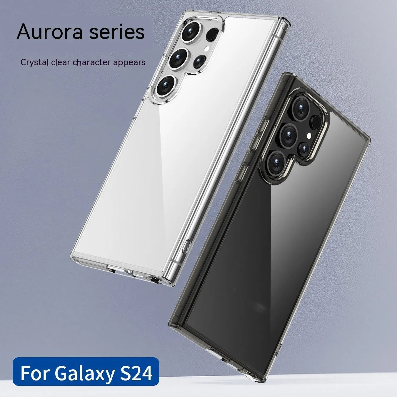 Transparent Samsung phone case back cover made of TPU and PC, drop-resistant protective shell