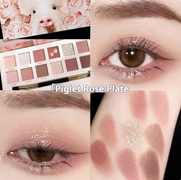 Explorer twelve-color animal eye shadow palette showing Golden Tiger Ink Cat, Red Fox, and Koi themed shades