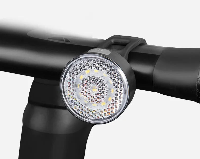 Gaciron W08F-20 bicycle LED headlight with motion sensor, clip attachment, and USB rechargeable design