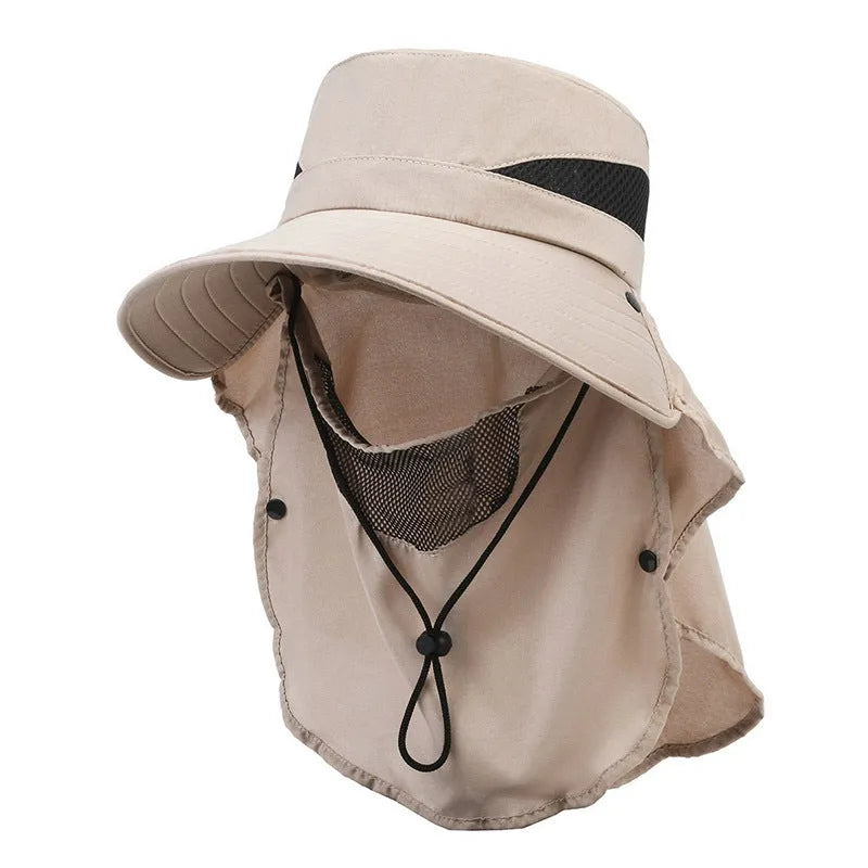 Men's adjustable fisherman bucket hat with wide brim for sun protection
