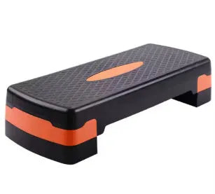 Grey Fit Step aerobics platform made of ABS plastic, dimensions 68cm long by 28cm wide by 15cm high.