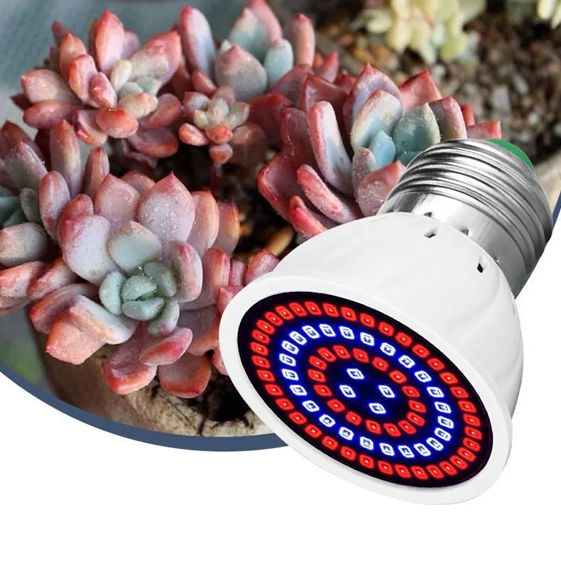 White LED plant growth lamp with 80 beads for indoor potted plant cultivation