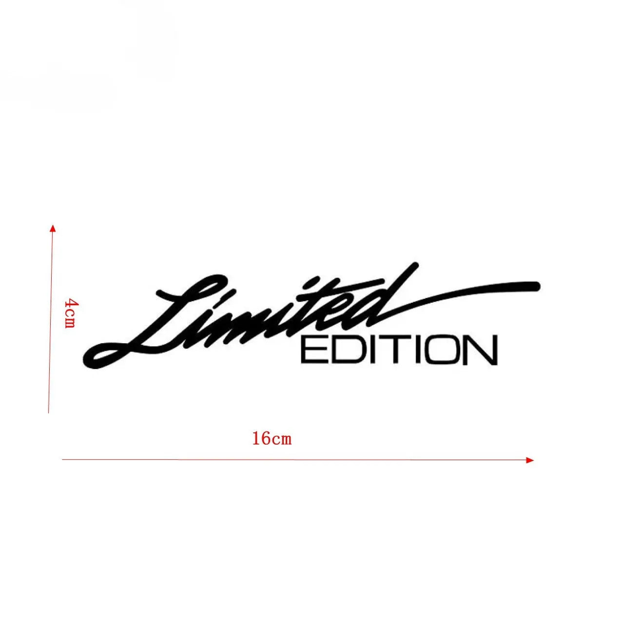 Black laser reflective car sticker with text styling on PET material for vehicle personalisation