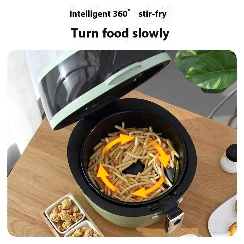 8 litre mechanical button air fryer oven with visible cooking window and nano-ceramic coating
