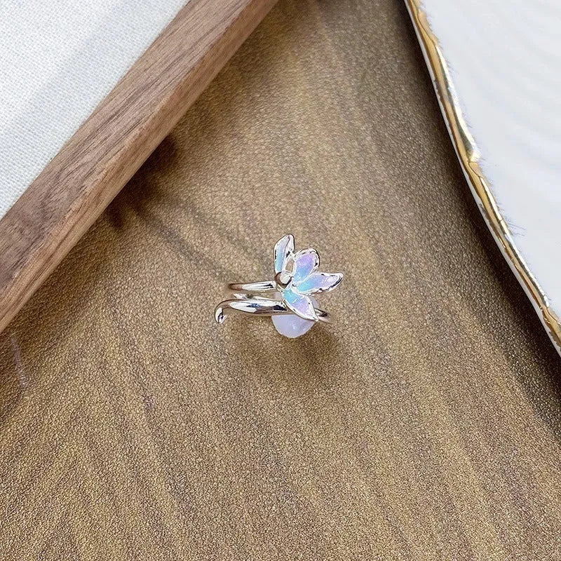 Copper insect design adjustable ring with dripping oil colour finish