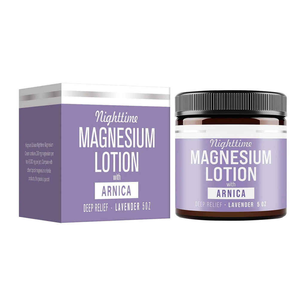 150ml jar of magnesium body butter cream with shea butter and arnica extract