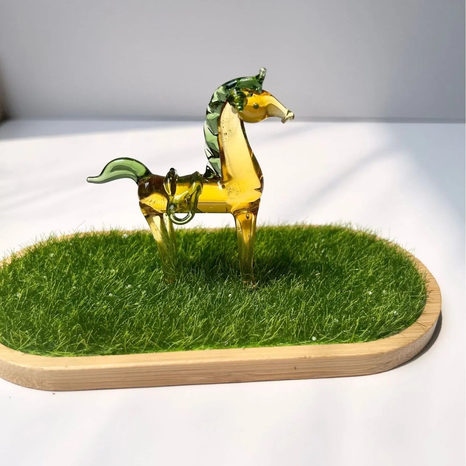 Glazed ceramic horse figurine office decoration in modern simplicity style