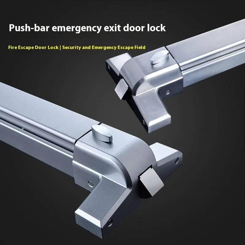 Fireproof door push lock with external handle for 65cm single doors