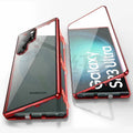 Peep-proof magnetic mirror phone case in multiple colours for Samsung S24 Ultra and S23 Ultra.