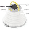 White rechargeable camping lantern with large LED light capacity for tents