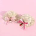 Handmade adjustable bowknot paper hat for dogs or cats in cartoon style