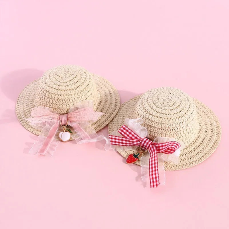 Handmade adjustable bowknot paper hat for dogs or cats in cartoon style