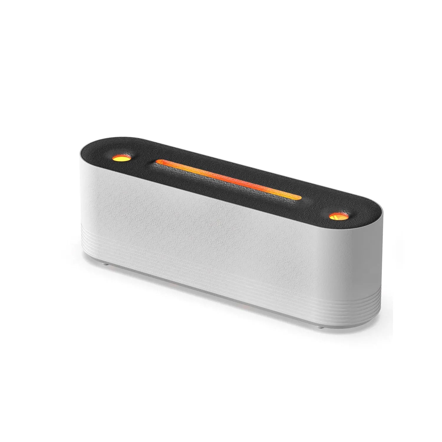 Black ultrasonic humidifier diffuser with coloured flame LED light and mist spray