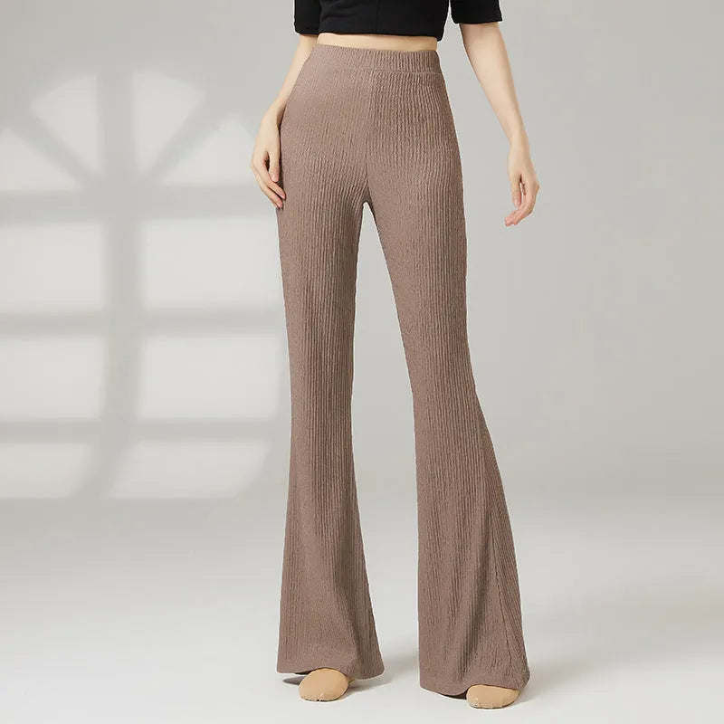Classical dance practice body training pant for adult females in solid colour polyester fabric