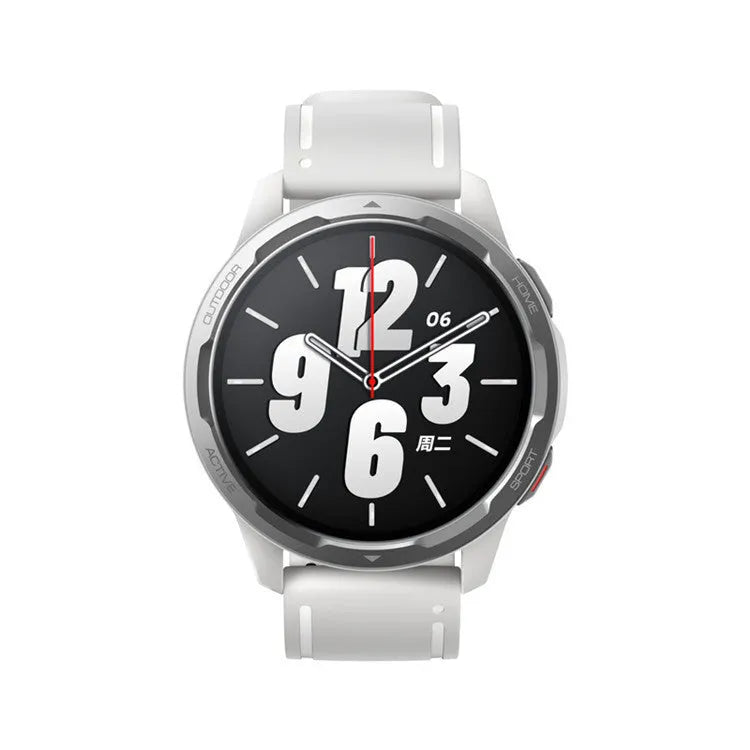 Dual band GPS smart watch with 1.43-inch touch screen on silicone wrist strap