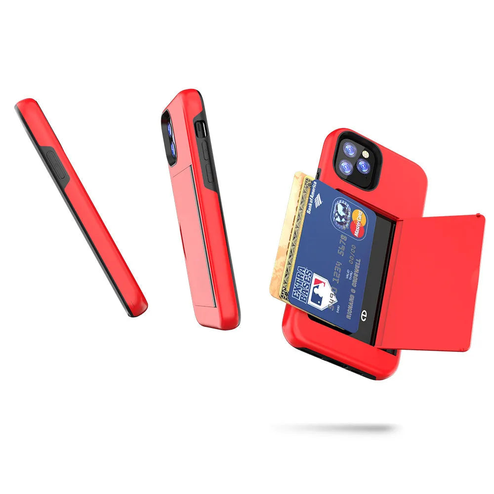 Black hard back cover case fitted on an iPhone 11 Pro Max, showing slim profile and solid colour design.