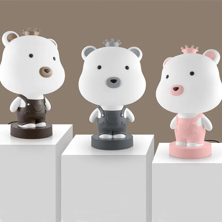 Animal table lamp with cartoon animal shade and LED light source