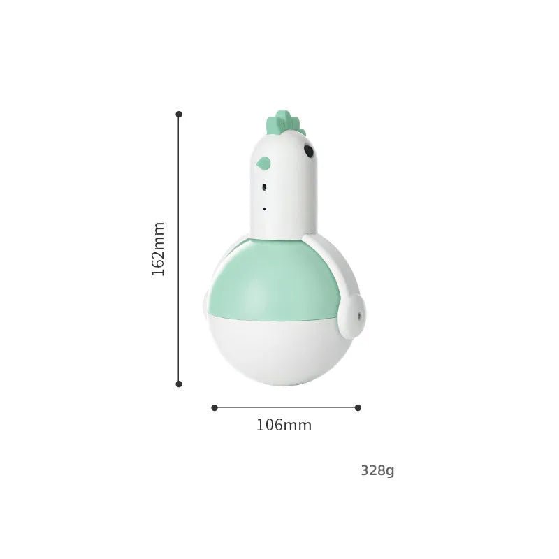 Electric cat toy chicken shape with infrared sensor, self-balancing motion, and cat call function