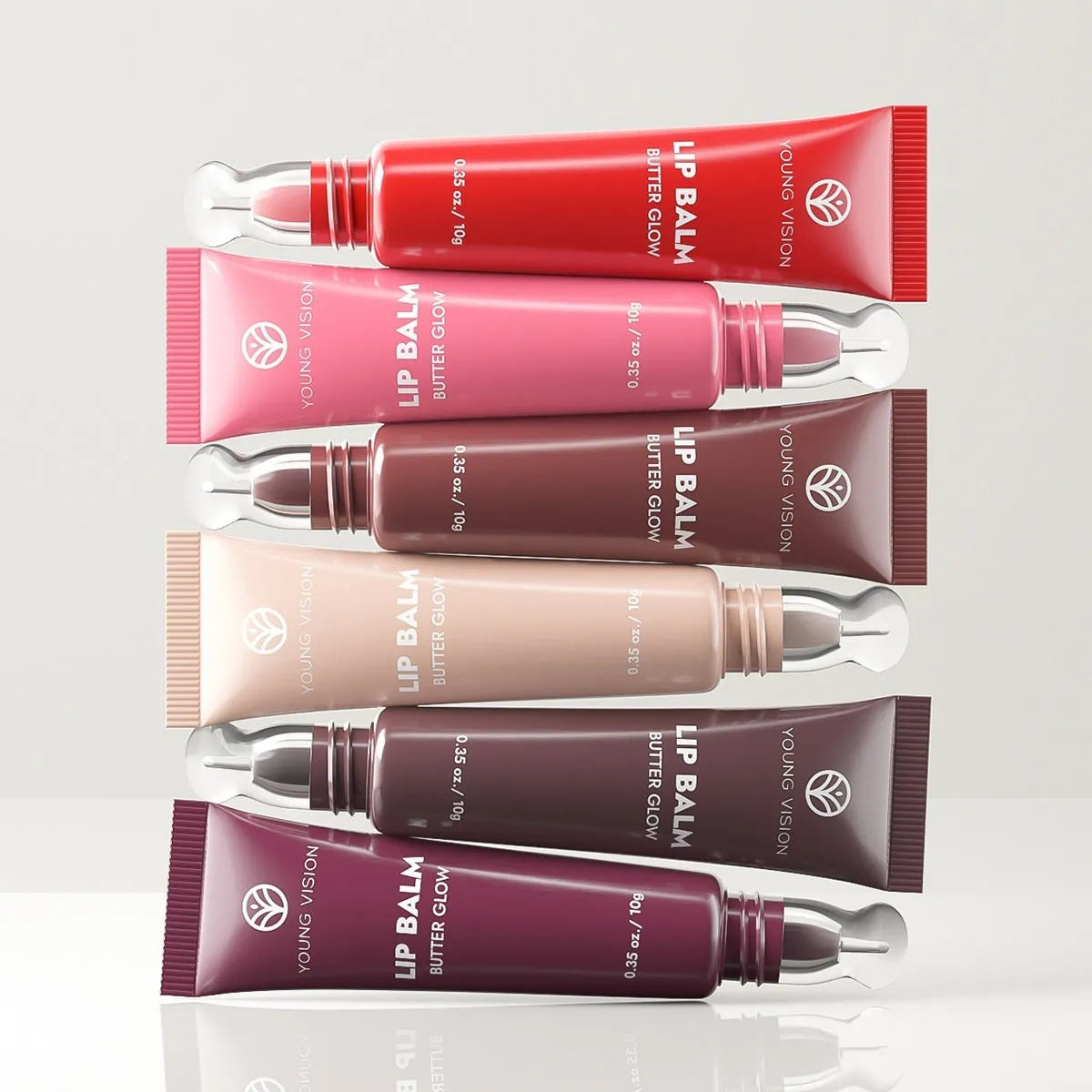 Modular plug hose lip gloss in six colours with moisturising natural stereo finish 10g standard size