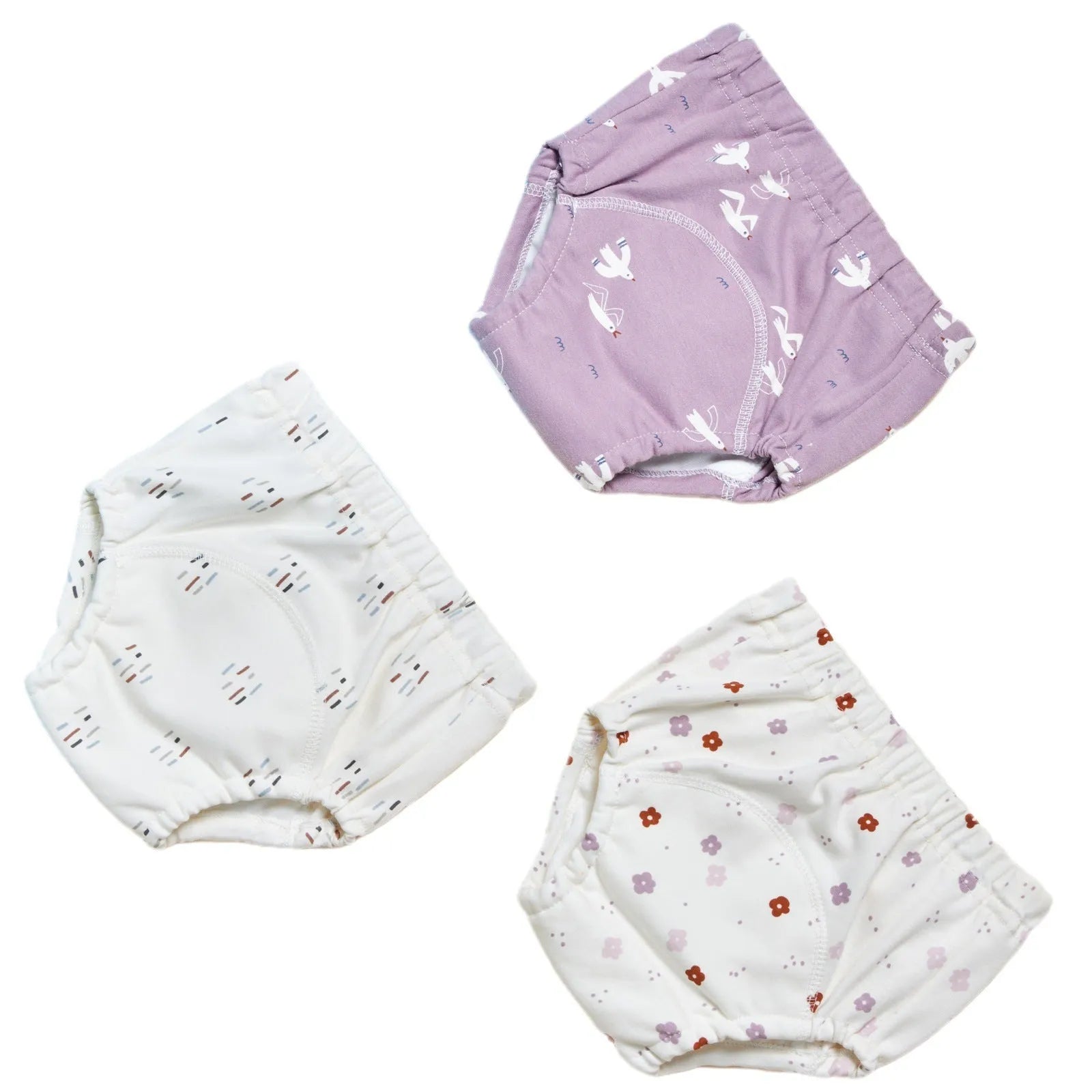 Gauze baby training pants in pure cotton with printed design, 3 pack, sizes M/90 and L/100