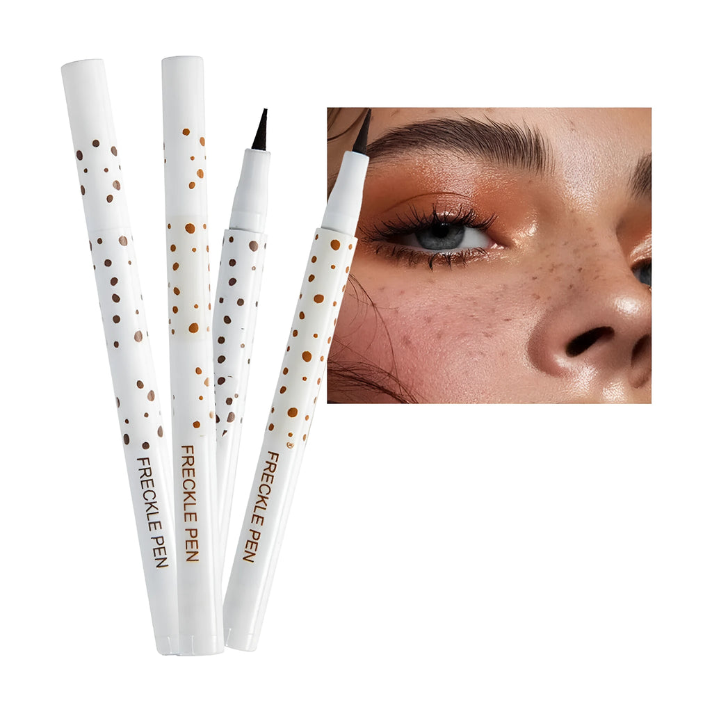 Dark brown freckle pen with precision tip for creating natural-looking faux freckles