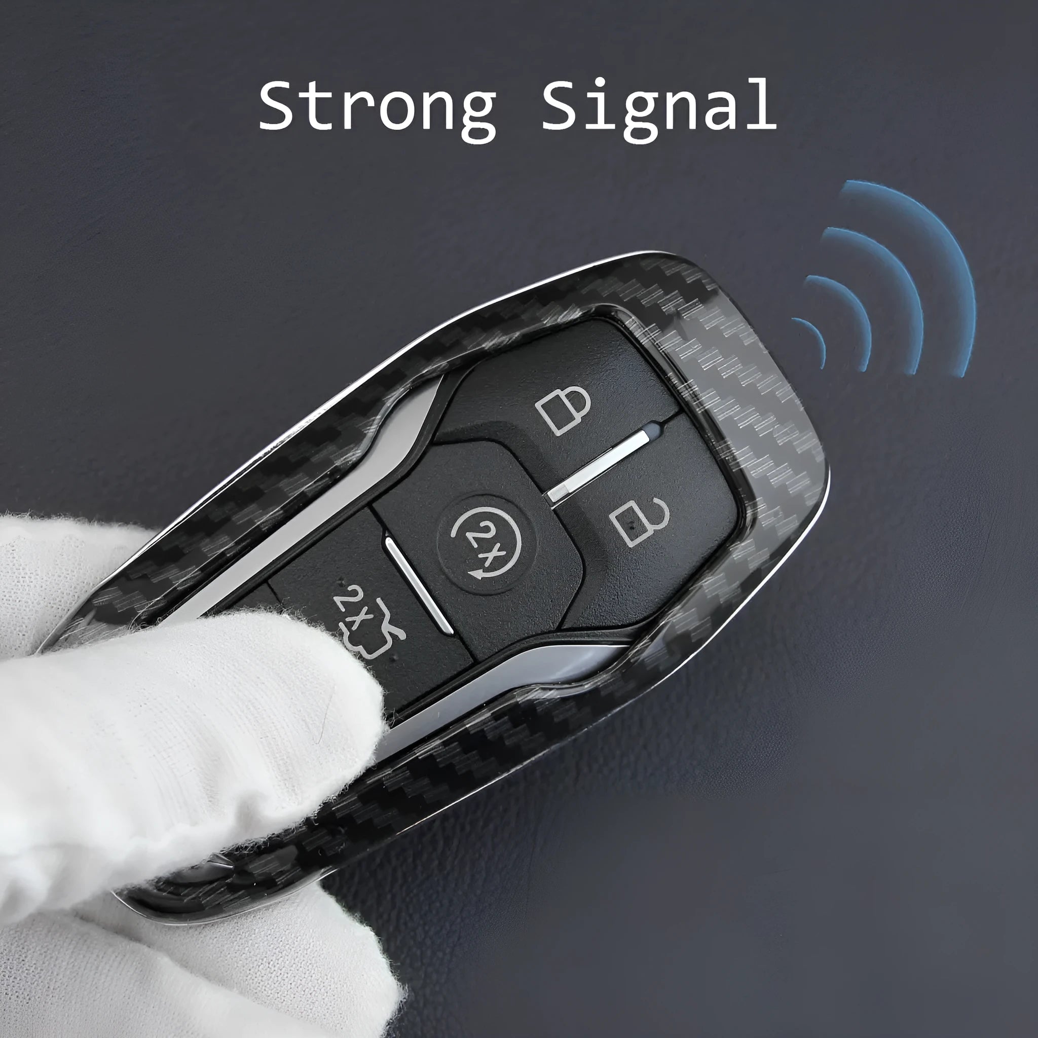 Transparent plastic car key remote protective shell showing single shell design