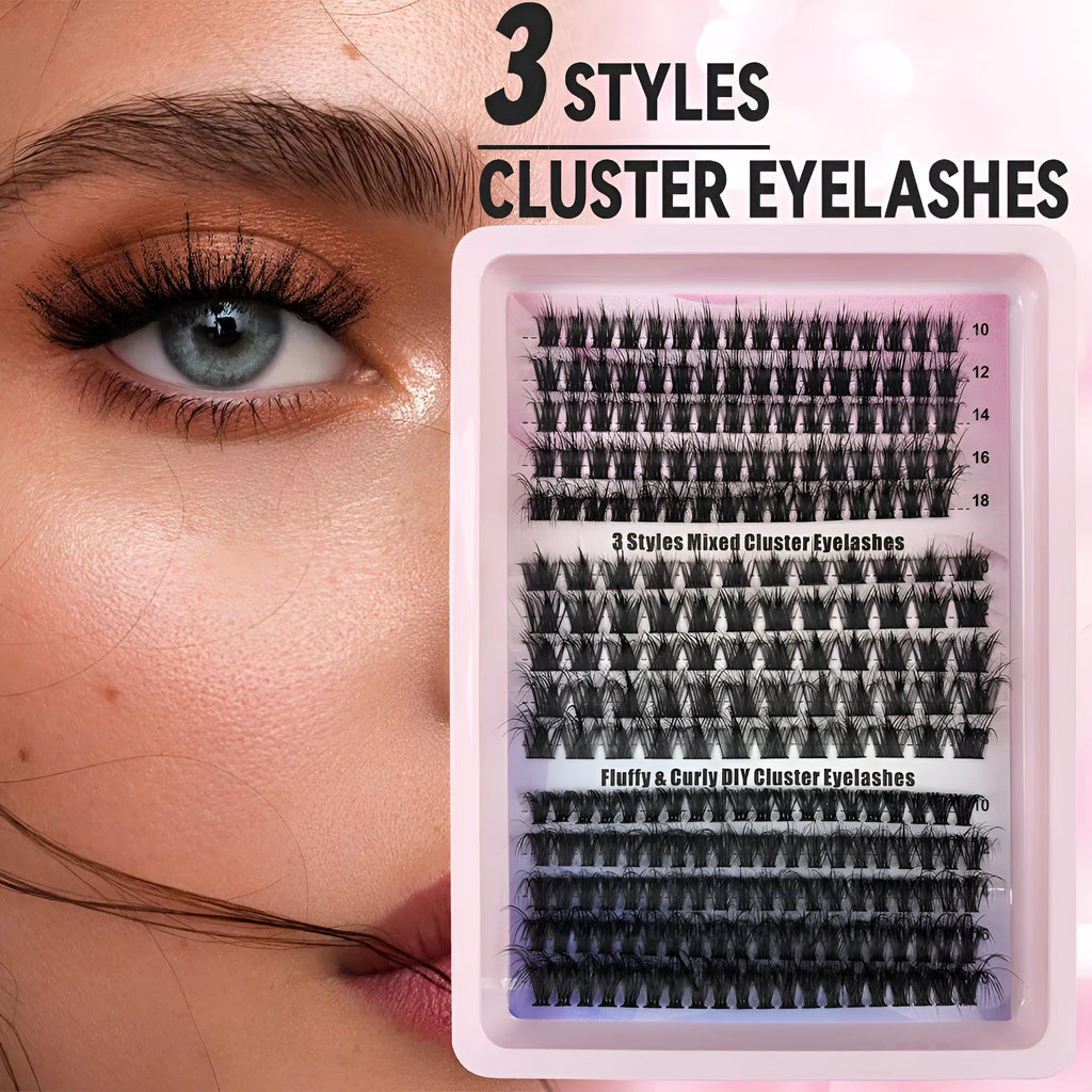 Large capacity false eyelash box with mixed styling options and five specification choices