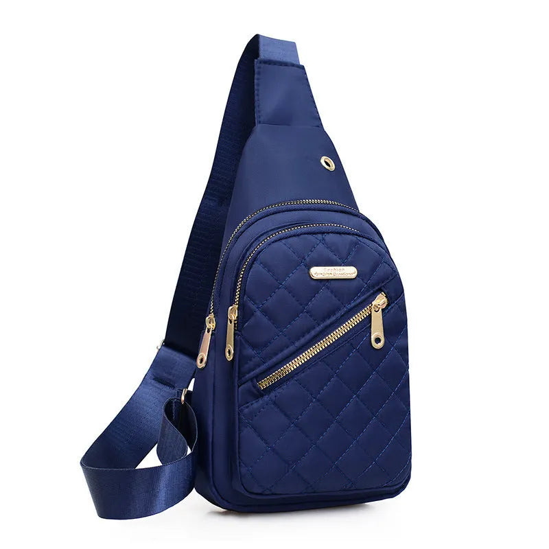 Oxford cloth crossbody sports chest bag in multiple colour options with breathable design