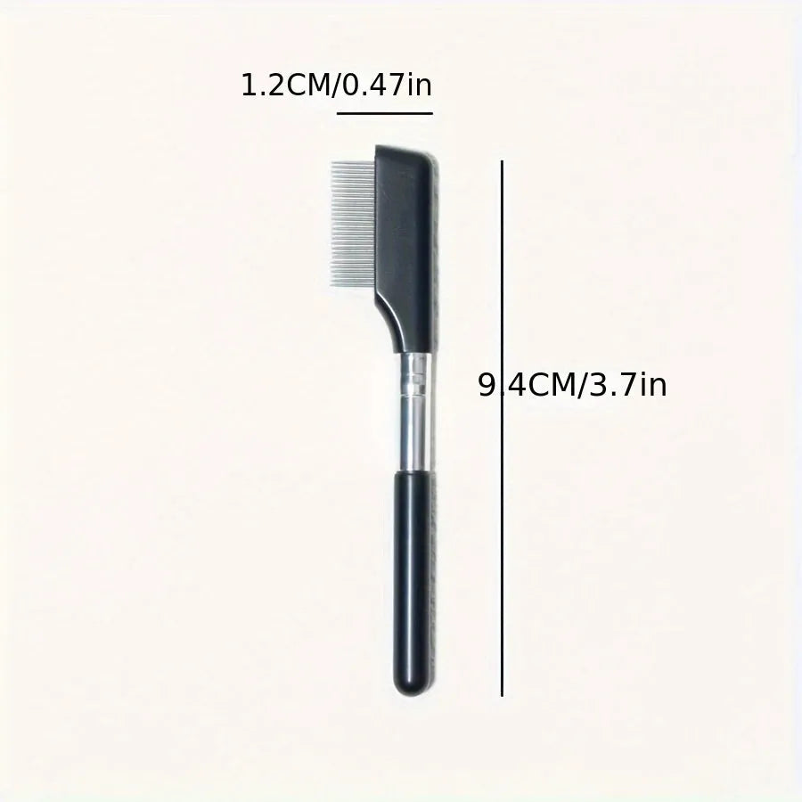 Black ambidextrous pet grooming brush with soft bristles for tear stain removal on dogs and cats