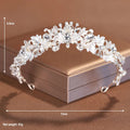 Pearl crown headdress for women with gold electroplated finish and alloy construction