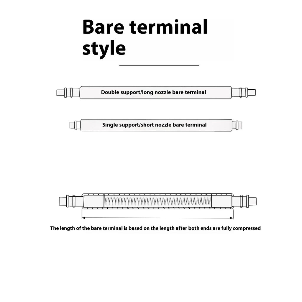 Watch accessories parts including bolt, auricular needle and spring shaft components in six millimeter sizes