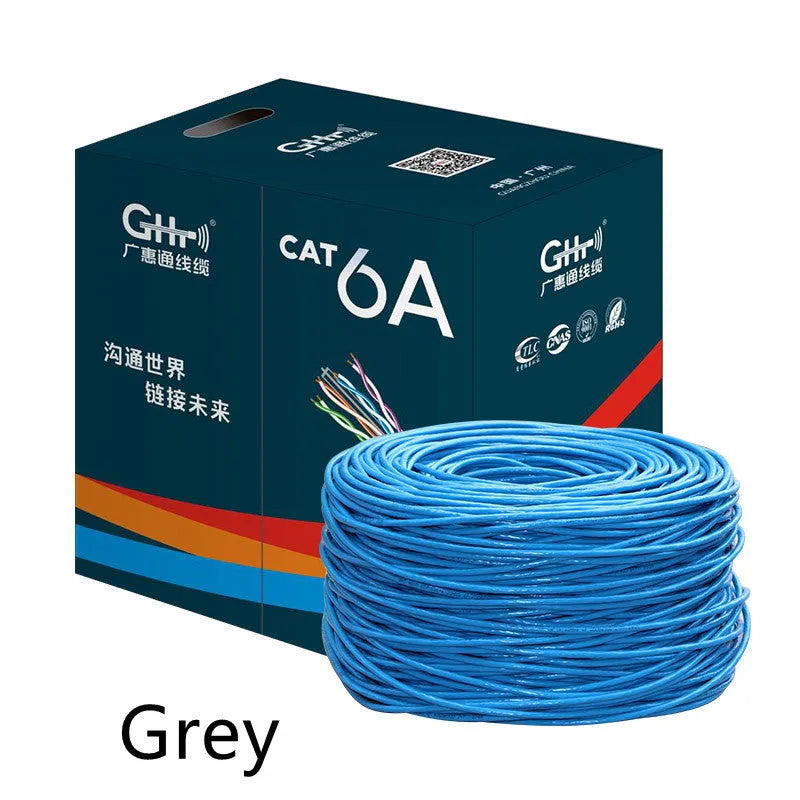305 metre blue Category 6 gigabit Ethernet cable with oxygen-free copper core