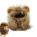 Lion mane wig costume accessory for cats and dogs with artificial hair construction