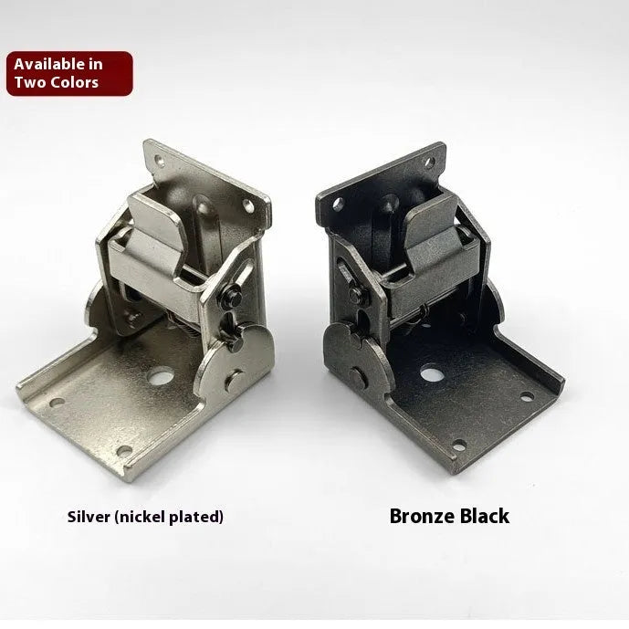 Furniture foot folding hinge for cabinets and wardrobe doors with adjustable 0-90 degree angle in multiple finish options