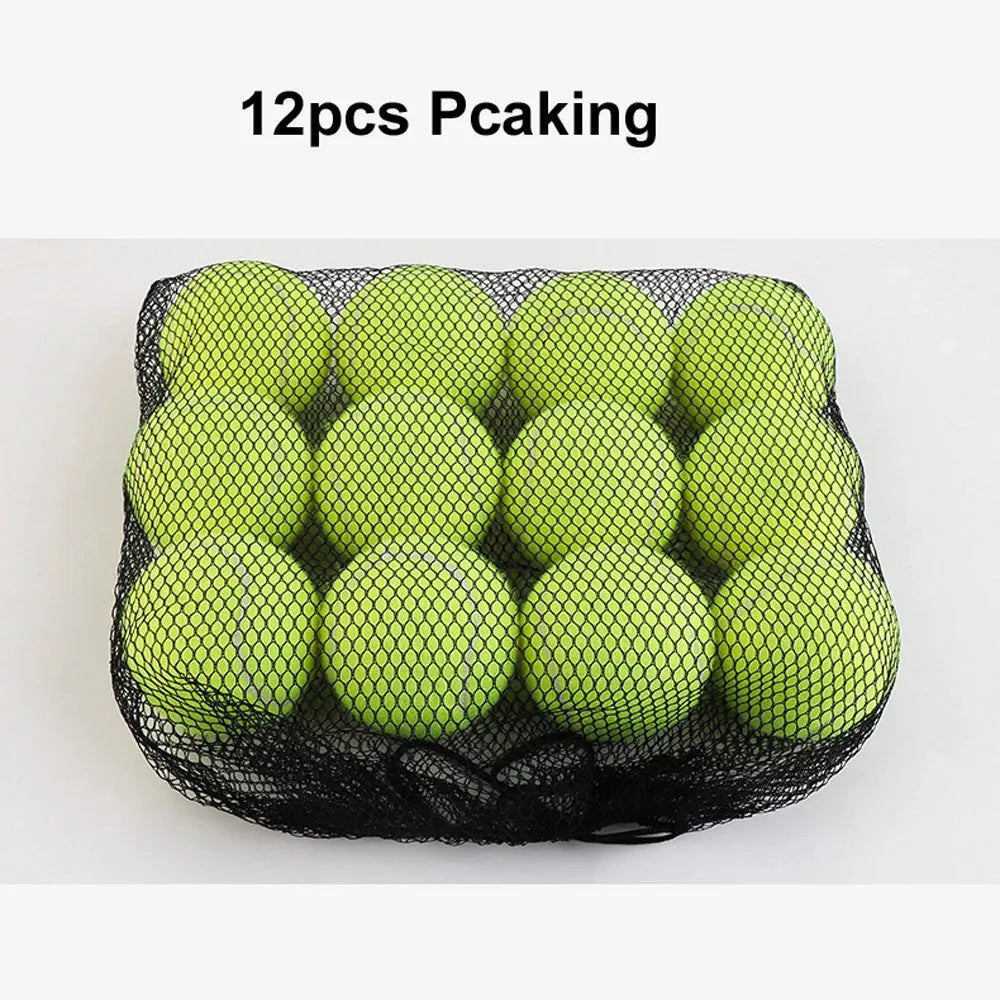 Bright coloured 6.3cm rubber dog toy tennis ball for chew-resistant fetch play