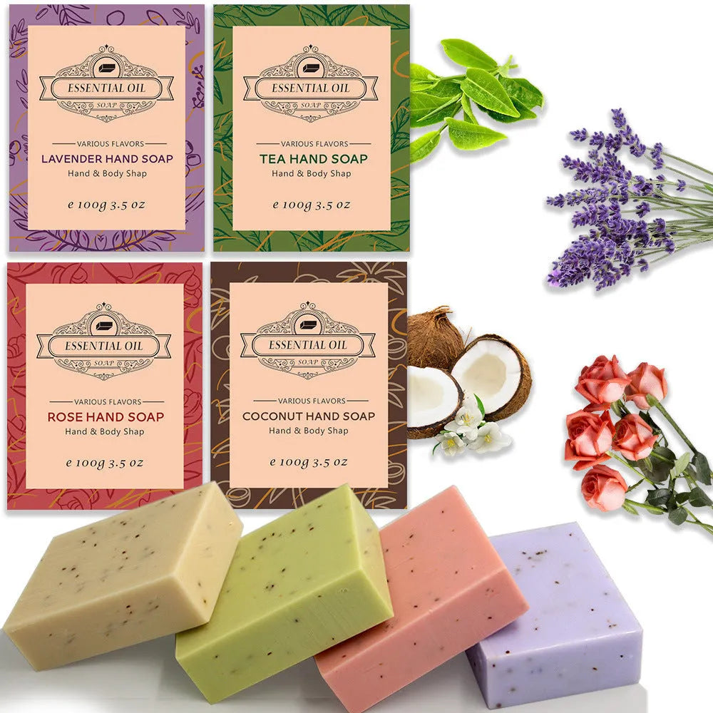 Handmade frosted essential oil soap bar 100g in multiple scent varieties