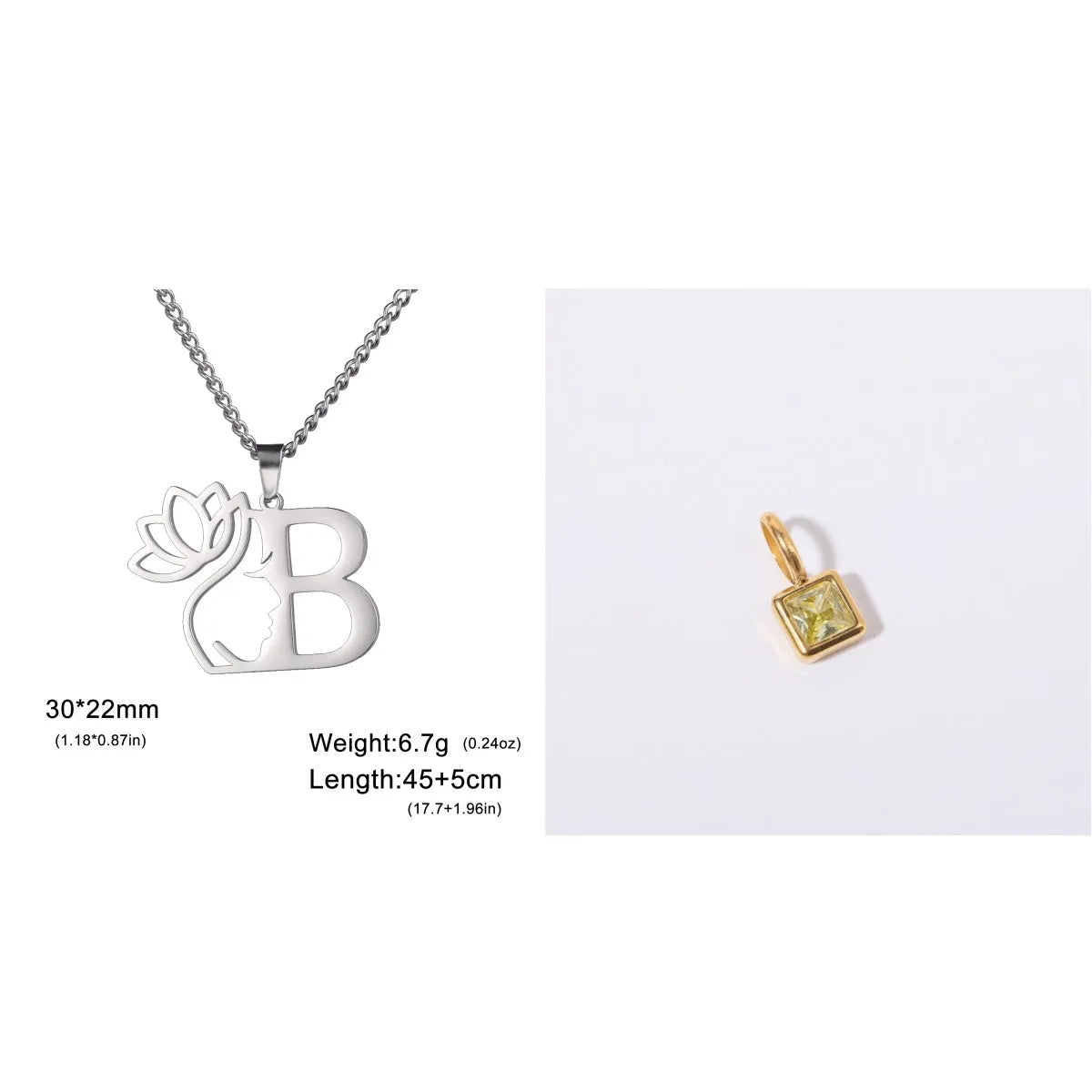 Gold and silver stainless steel fashion necklaces with a cross chain design and matching pendants.