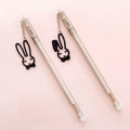 0.38mm gel pen with paper crane or rabbit pendant charm on 17cm plastic pen